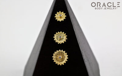 14k Nova with Diamond Threadless Gold End