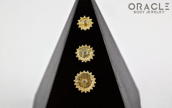 14k Nova with Diamond Threadless Gold End
