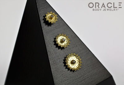 14k Nova with Diamond Threadless Gold End