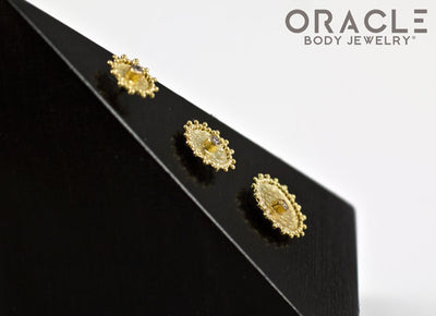 14k Nova with Diamond Threadless Gold End