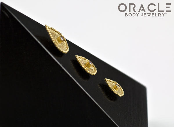 14k Crybaby with Diamond Threadless Gold End