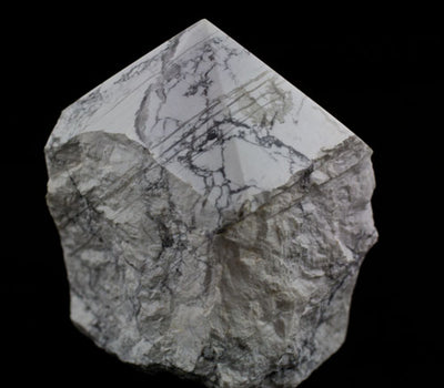 Howlite Polished Point and Rough Base
