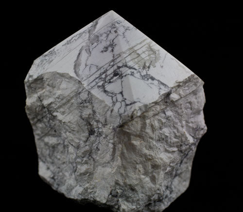 Howlite Polished Point and Rough Base
