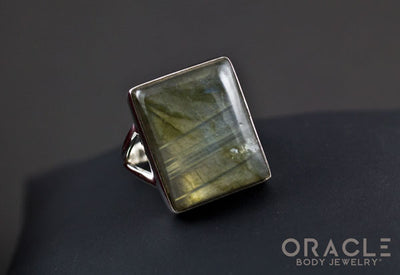 Sterling Silver ring with Labradorite Size 6