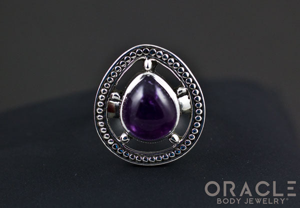 Sterling Silver ring with Amethyst Size 6.5