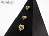 14k Hammered Heart with Rough Diamond Threadless Gold End