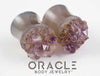 1/2" (12.5mm) Druzy Rough Amethyst Double Flare Plugs