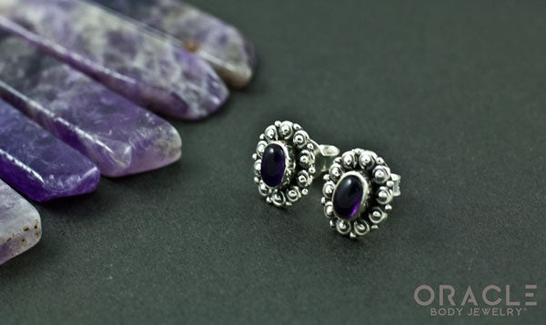 Sterling Silver Amethyst Earrings