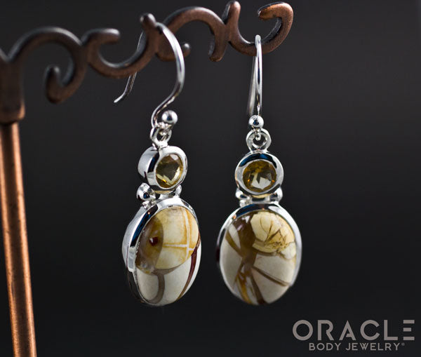 Sterling Silver Mookaite Earrings