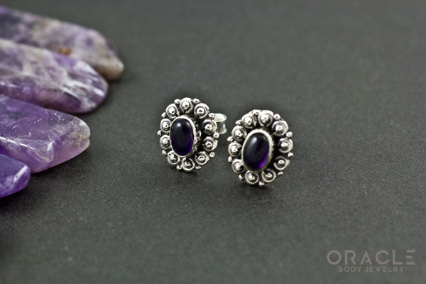 Sterling Silver Amethyst Earrings