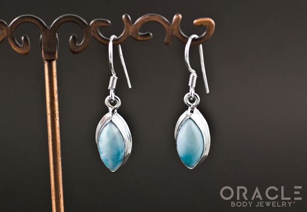 Sterling Silver Larimar Earrings