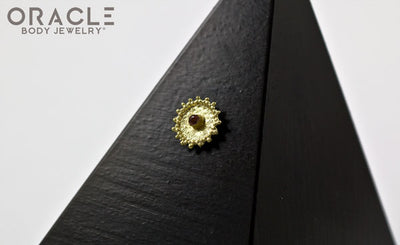 14k Nova with Sapphire Threadless Gold End