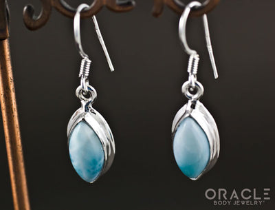 Sterling Silver Larimar Earrings