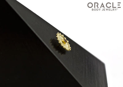 14k Nova with Sapphire Threadless Gold End