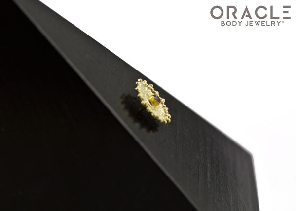 14k Nova with Sapphire Threadless Gold End