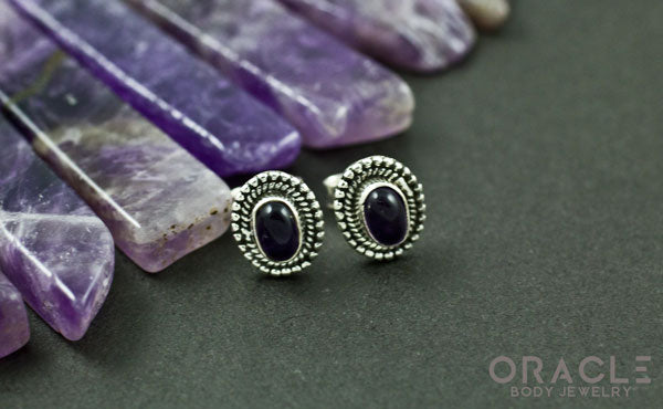 Sterling Silver Amethyst Earrings