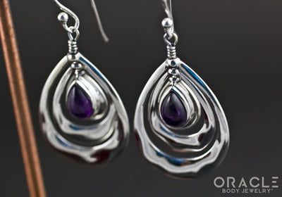 Sterling Silver Amethyst Earrings