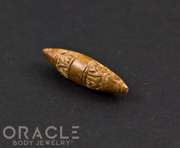 0g Fossilized Mammoth Ivory Carved Septum Spike