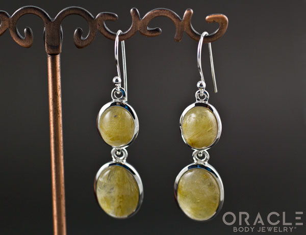 Sterling Silver Rutilated Quartz Earrings