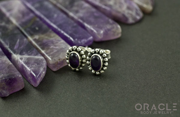 Sterling Silver Amethyst Earrings