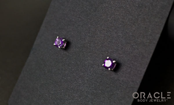 Sterling Silver Amethyst Earrings