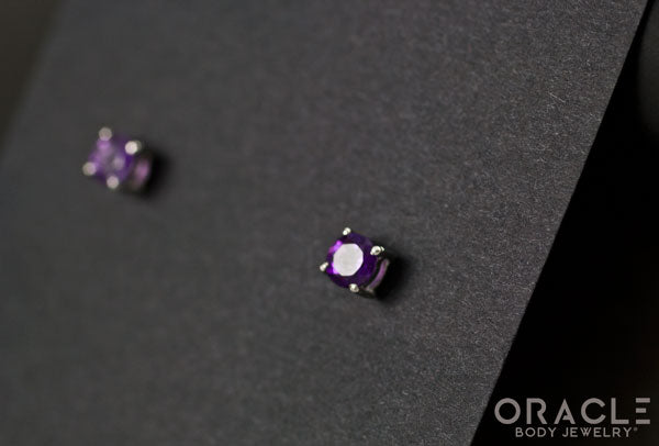 Sterling Silver Amethyst Earrings