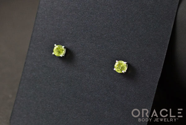 Sterling Silver Peridot Earrings