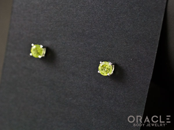 Sterling Silver Peridot Earrings