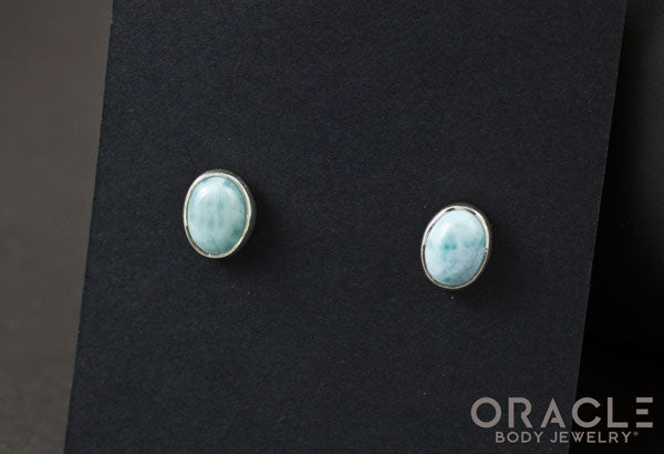 Sterling Silver Larimar Earrings