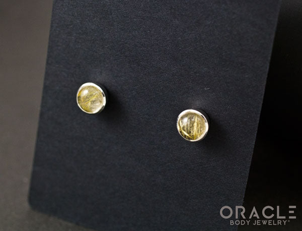 Sterling Silver Rutilated Quartz Earrings