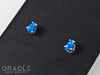 Sterling Silver Synthetic Blue Opal Earrings