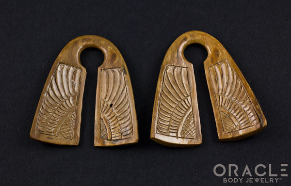 3/4" (19mm) Carved Fossilized Mammoth Ivory Mermaid Weights
