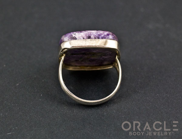 Sterling Silver Charoite Ring Size 7