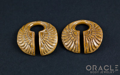 1/2" (12.5mm) Fossilized Mammoth Ivory Winged Weights