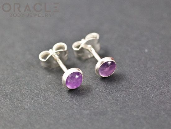 Sterling Silver Amethyst Earrings