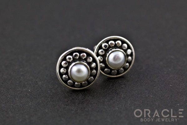 Sterling Silver Genuine Pearl Earrings