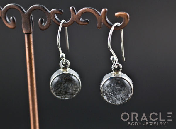 Sterling Silver Tourmalated Quartz Earrings