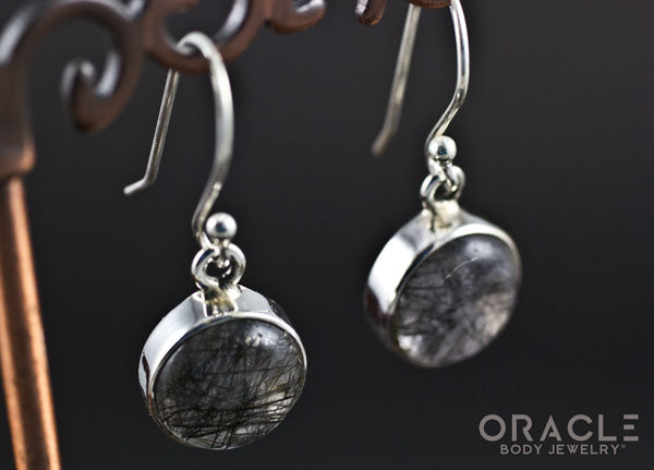 Sterling Silver Tourmalated Quartz Earrings