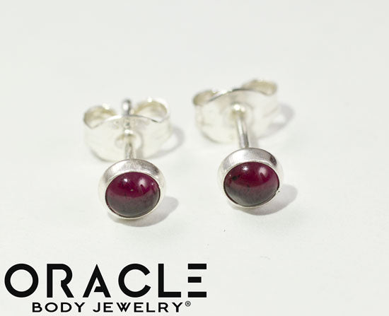 Sterling Silver Garnet Earrings