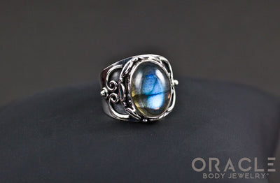 Sterling Silver ring with Labradorite Size 7