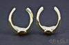1-1/4" (32mm) Brass Saddles with Fire Agate