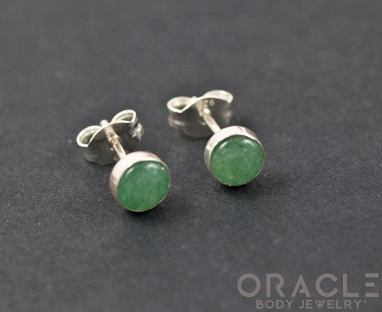 Sterling Silver Aventurine Earrings