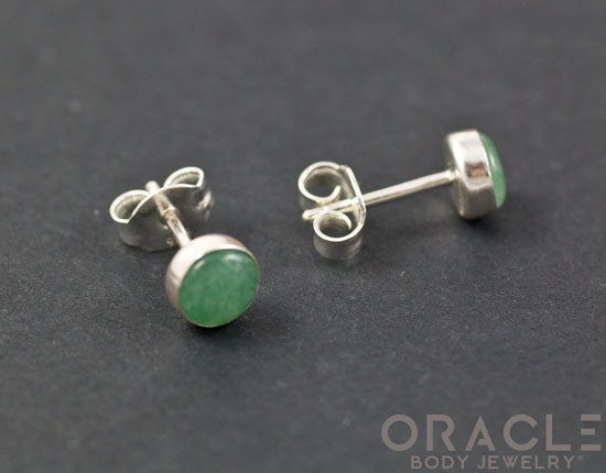 Sterling Silver Aventurine Earrings