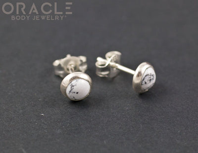Sterling Silver Howlite Earrings