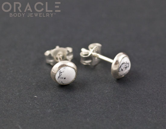 Sterling Silver Howlite Earrings