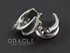 1" (25.4mm) Solid Silver Saddles With Dark Salt and Pepper Diamonds