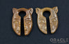 1/2" (12.5mm) Fossilized Mammoth Ivory Split Cat