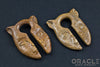 1/2" (12.5mm) Fossilized Mammoth Ivory Split Cat