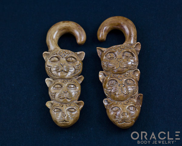 0g (8mm) Fossilized Mammoth Ivory Split Stacked Cats