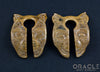 7/8" (22mm) Fossilized Mammoth Ivory Split Sphynx Weights